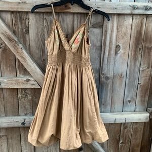 Spaghetti strap bubble hem sundress embroidered LG